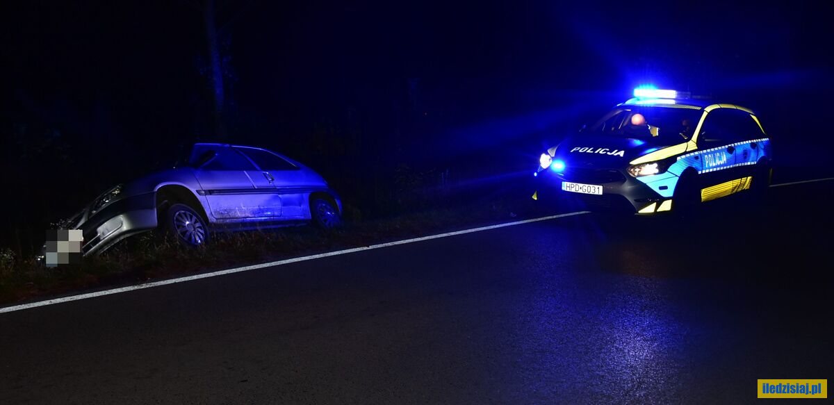 Wjechali do rowu. Byli po alkoholu i nikt nie przyznawał się do kierowania